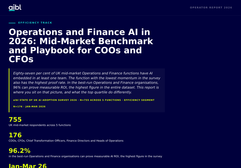 Ops & Finance AI Benchmark & Playbook 2026