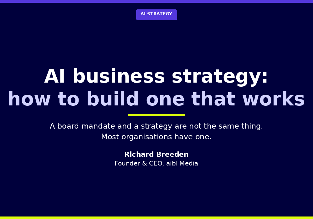 AI business strategy: how UK mid-market organisations are building one that works