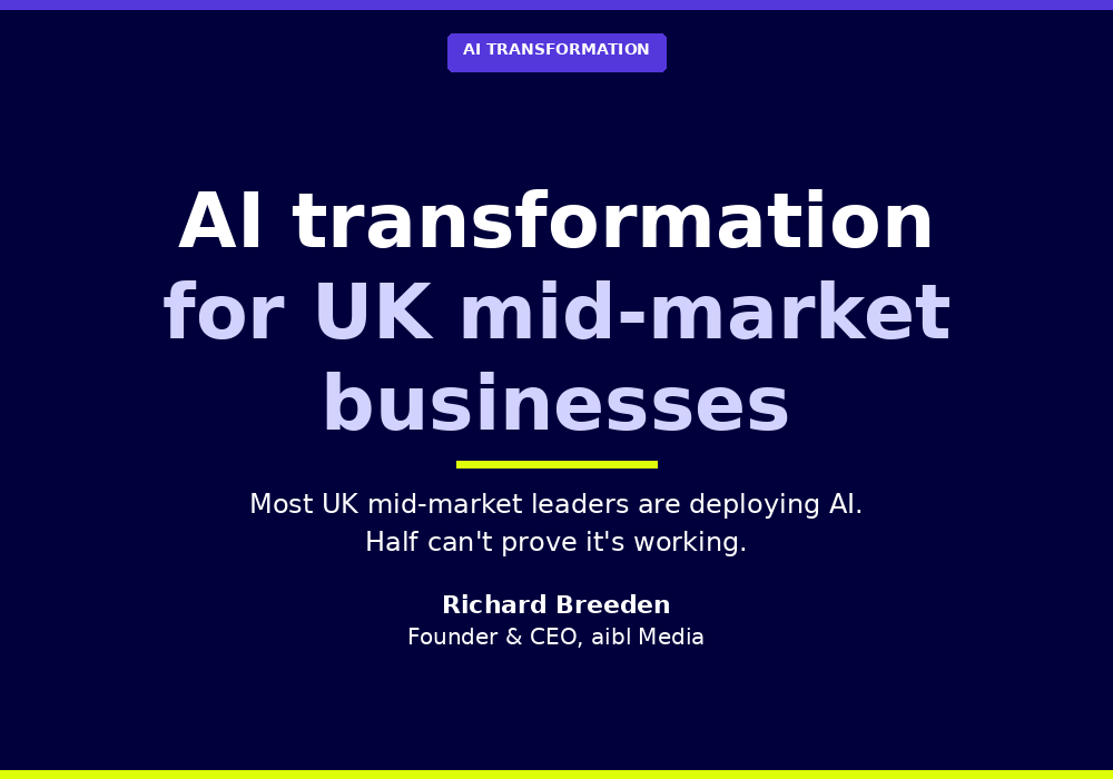 AI transformation for UK mid-market businesses: a practical guide