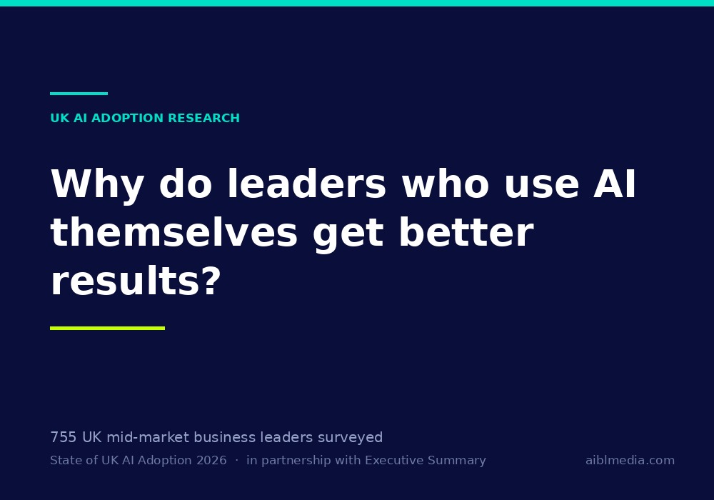 Why do leaders who use AI themselves get better results?