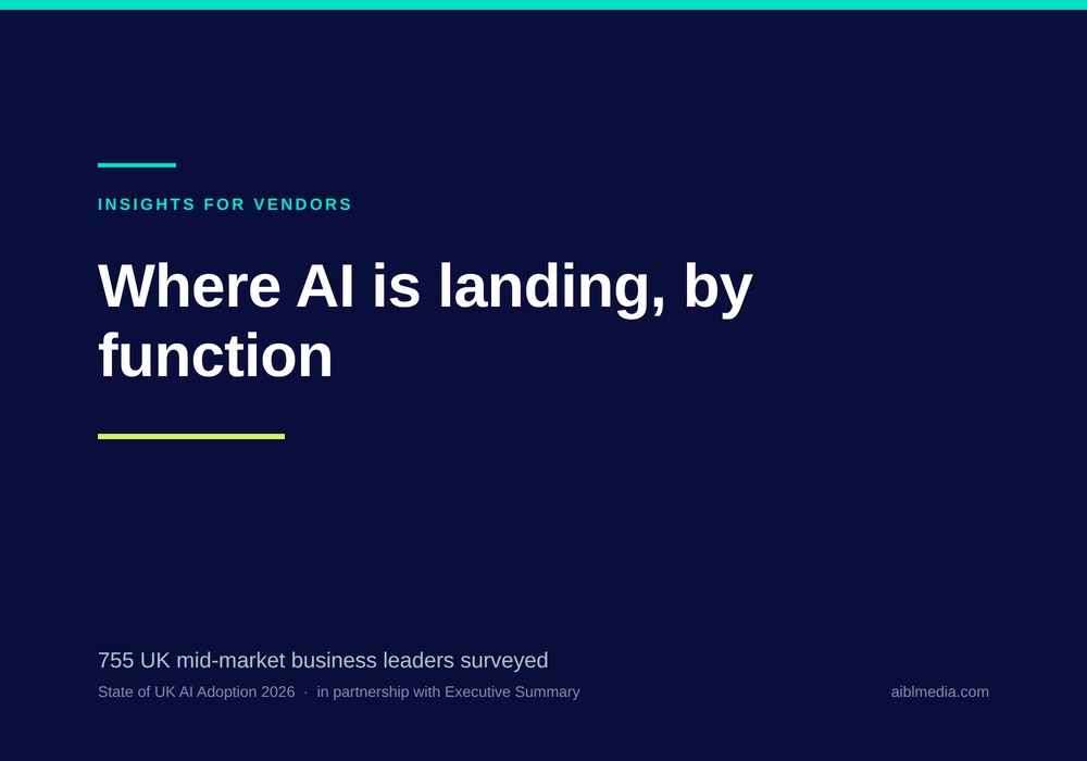 Where AI is landing by function: a demand map for AI vendors