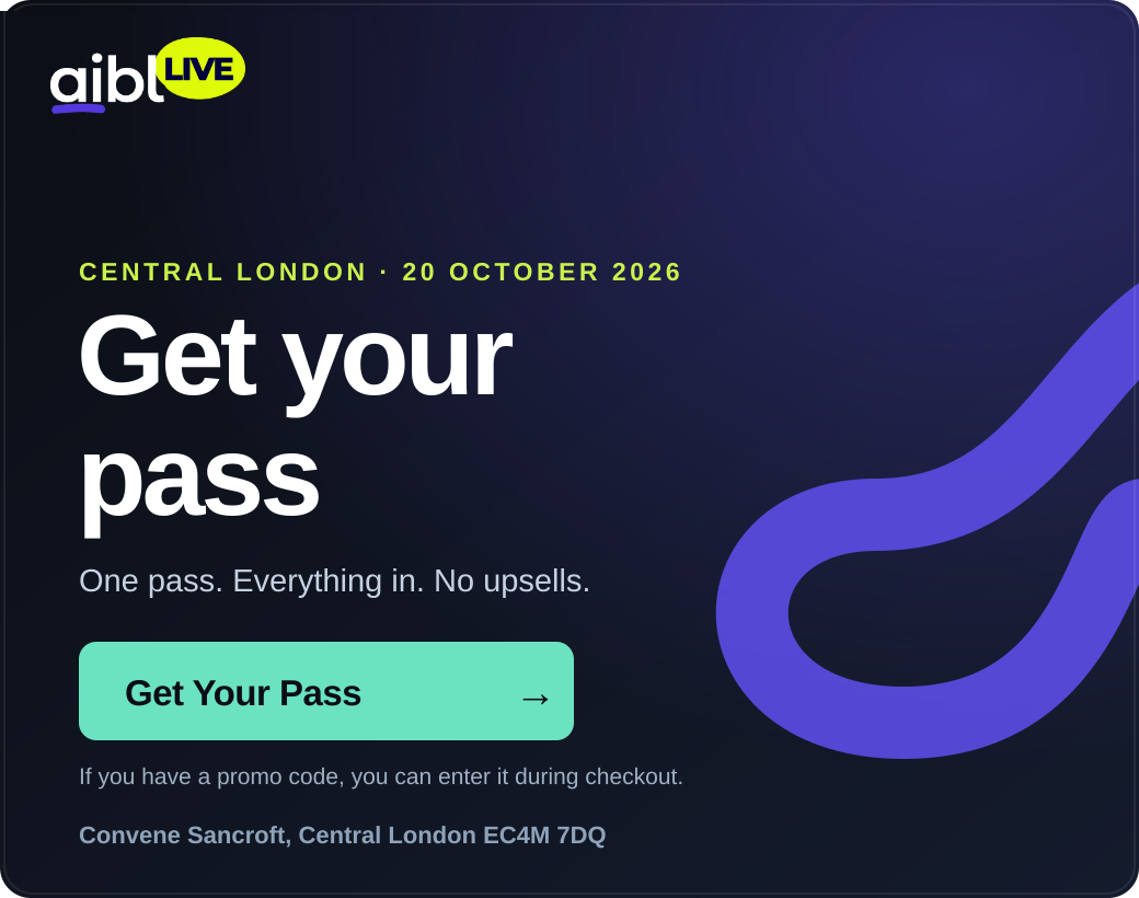 Get your pass - aiblLIVE Central London, 20 October 2026