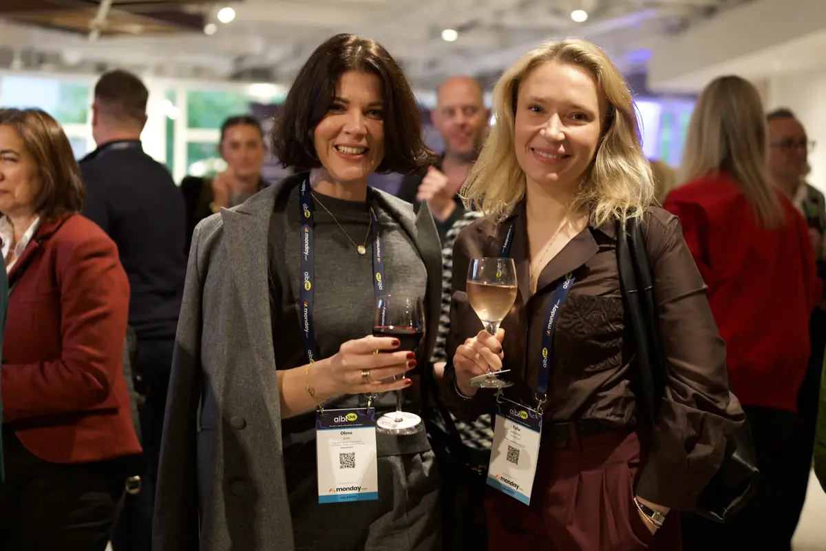 Attendees at the networking drinks