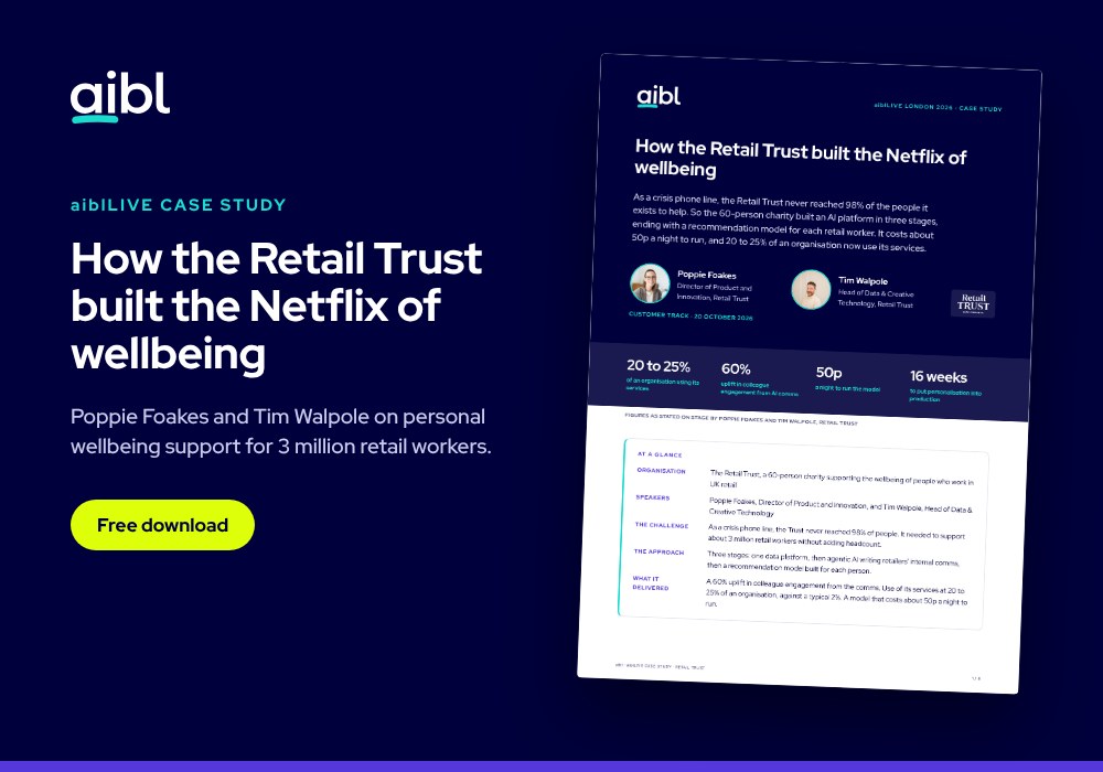 AI personalisation at the Retail Trust: the Netflix of wellbeing